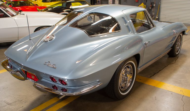 1963 silver blue corvette swc 0405