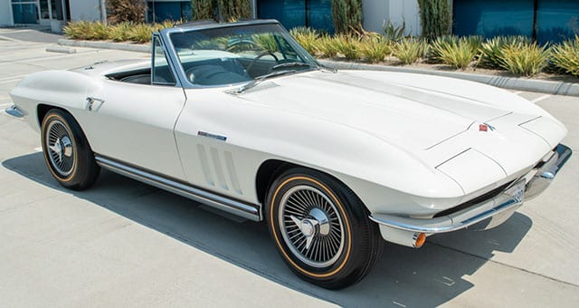 1965 Ermine White Corvette Fuel Injected Convertible Exterior