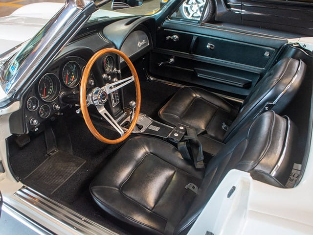 1965 Ermine White Corvette Fuel Injected Convertible Interior