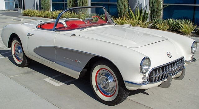 1957 White Corvette Fuel Injected Exterior 1