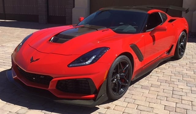 2019 red corvette zr 1 9