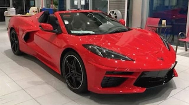 2020 red black c8 corvette convertible 1