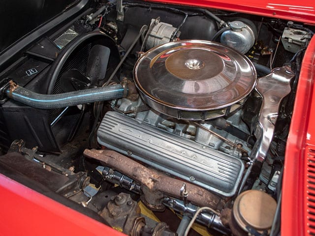 1965 red corvette convertible motor 1