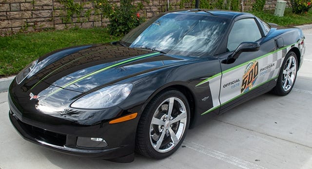 2008 black corvette indianapolis 500 pace car coupe exterior 1