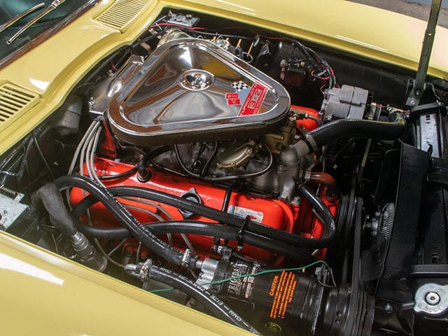 1967 sunfire yellow corvette l68 convertible motor