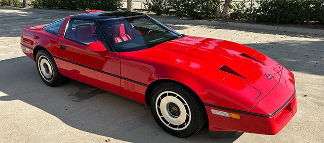 1987 red corvette callaway b2k twin turbo convertible 1