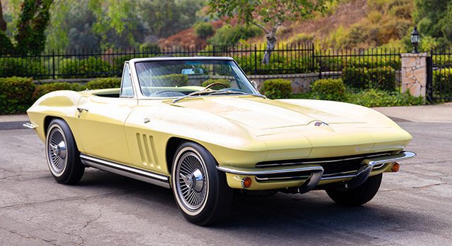 1965 goodwood yellow corvette