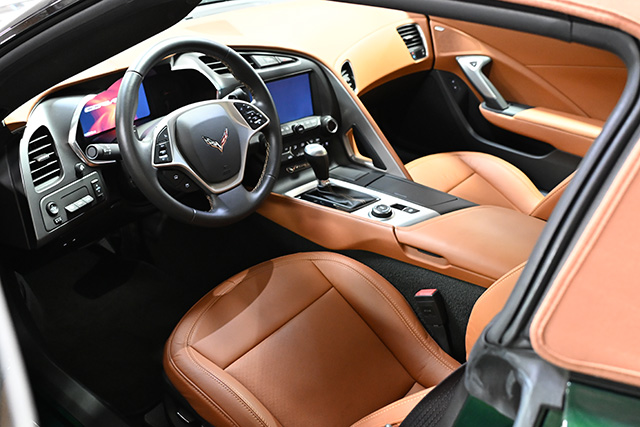 2014 Lime Rock Green Corvette Convertible Interior