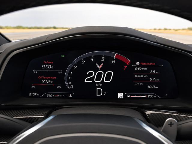 2027 C8 200 MPH Speedometer 2